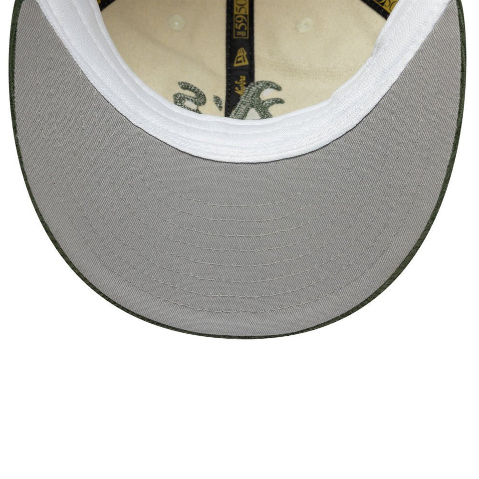 RC 59FIFTY ノンバックラム 59FIFTY DAY Memorial Collection オークランド・アスレチックス オフホワイト ダークグリーンコーデュロイバイザー - 14700170 - 700 | NEW ERA ニューエラ公式オンラインストア