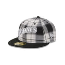RC 59FIFTY Grunge Style Plaid サンディエゴ・パドレス クーパーズタウン ブラック - 14747108-700 | NEW ERA ニューエラ公式オンラインストア