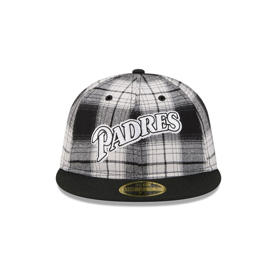 RC 59FIFTY Grunge Style Plaid サンディエゴ・パドレス クーパーズタウン ブラック - 14747108-700 | NEW ERA ニューエラ公式オンラインストア