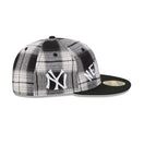RC 59FIFTY Grunge Style Plaid ニューヨーク・ヤンキース クーパーズタウン ブラック - 14747109-700 | NEW ERA ニューエラ公式オンラインストア