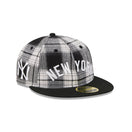RC 59FIFTY Grunge Style Plaid ニューヨーク・ヤンキース クーパーズタウン ブラック - 14747109-700 | NEW ERA ニューエラ公式オンラインストア