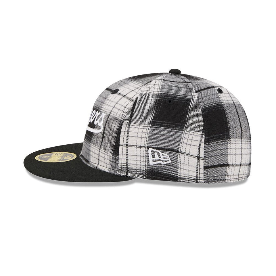 RC 59FIFTY Grunge Style Plaid ブルックリン・ドジャース クーパーズタウン ブラック - 14747110-700 | NEW ERA ニューエラ公式オンラインストア