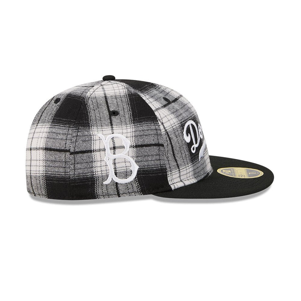 RC 59FIFTY Grunge Style Plaid ブルックリン・ドジャース クーパーズタウン ブラック - 14747110-700 | NEW ERA ニューエラ公式オンラインストア