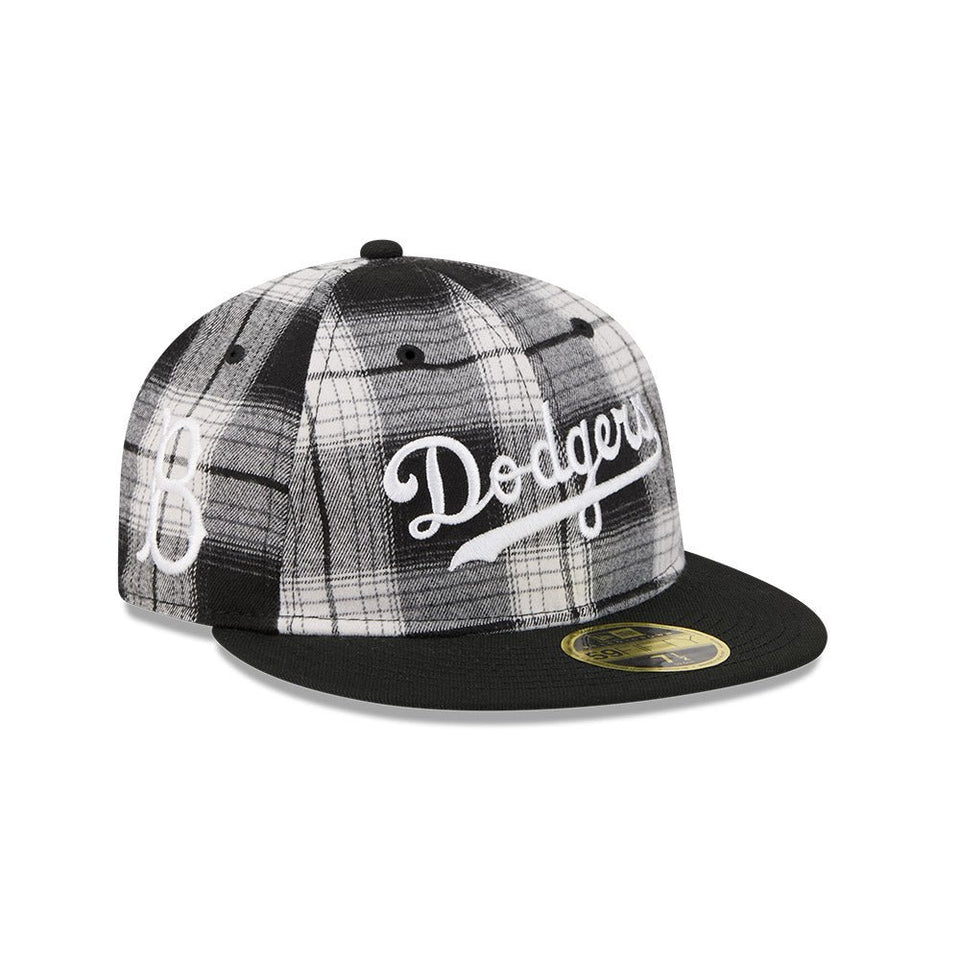 RC 59FIFTY Grunge Style Plaid ブルックリン・ドジャース クーパーズタウン ブラック - 14747110-700 | NEW ERA ニューエラ公式オンラインストア