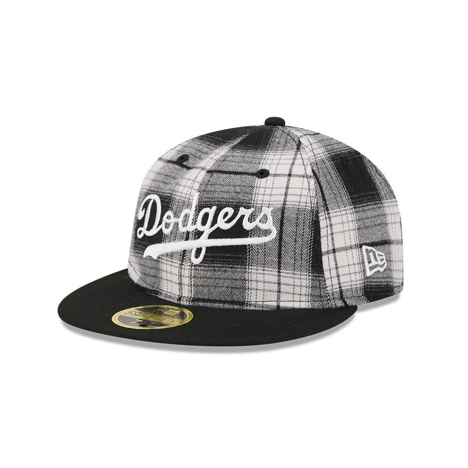 RC 59FIFTY Grunge Style Plaid ブルックリン・ドジャース クーパーズタウン ブラック - 14747110-700 | NEW ERA ニューエラ公式オンラインストア