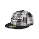 RC 59FIFTY Grunge Style Plaid ブルックリン・ドジャース クーパーズタウン ブラック - 14747110-700 | NEW ERA ニューエラ公式オンラインストア