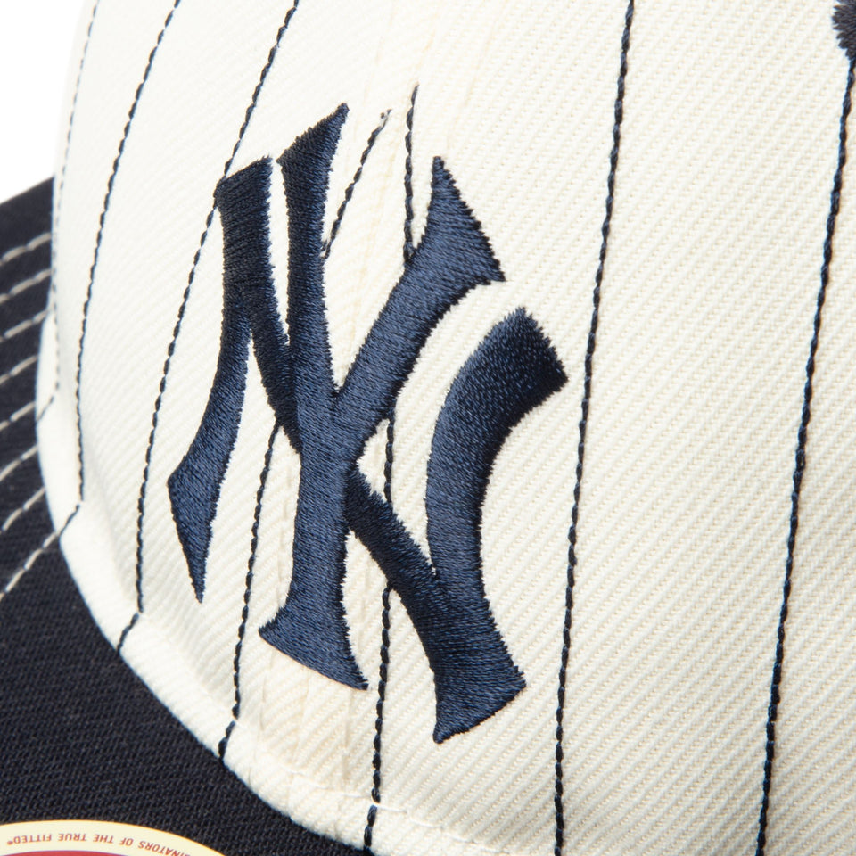 RC 59FIFTY フラットバイザー MLB Heritage Collection ニューヨーク・ヤンキース クーパーズタウン クロームピンストライプ ネイビーバイザー - 14388378 - 700 | NEW ERA ニューエラ公式オンラインストア