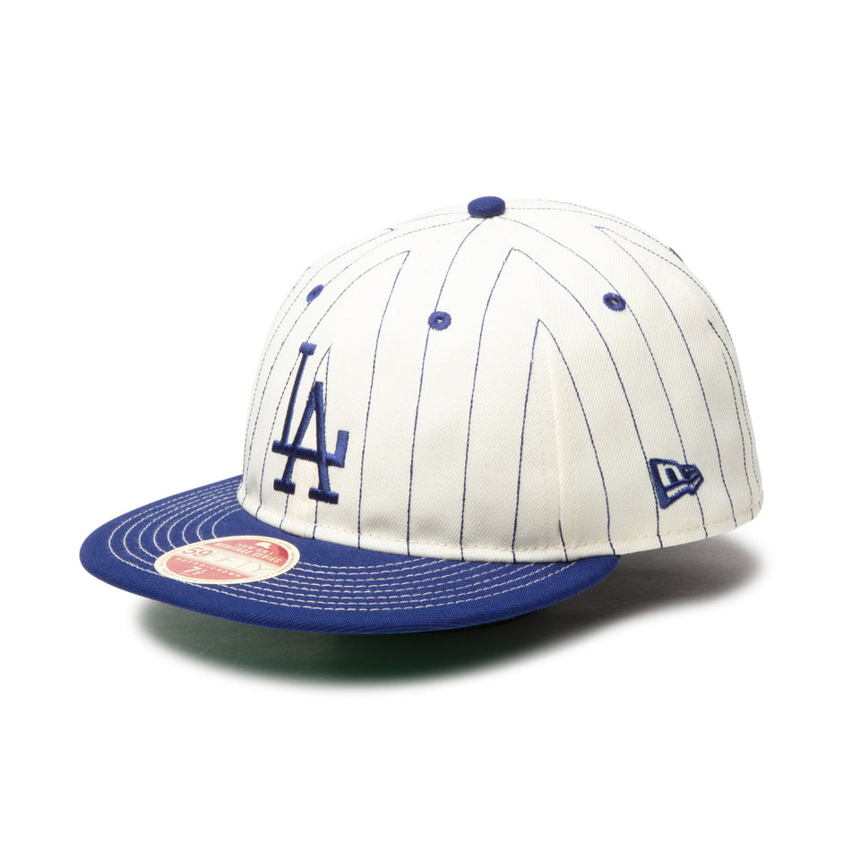 RC 59FIFTY フラットバイザー MLB Heritage Collection ロサンゼルス・ドジャース クーパーズタウン クロームピンストライプ ダークロイヤルバイザー - 14388381 - 700 | NEW ERA ニューエラ公式オンラインストア
