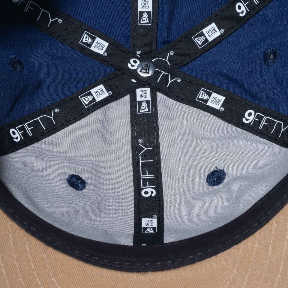 RC 9FIFTY Curved Visor Vintage Nylon ニューヨーク・ヤンキース ネイビー ベージュバイザー - 14109446-OSFM | NEW ERA ニューエラ公式オンラインストア
