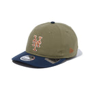 RC 9FIFTY Curved Visor Vintage Nylon ニューヨーク・メッツ オリーブ ネイビーバイザー - 14109447-OSFM | NEW ERA ニューエラ公式オンラインストア