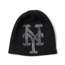 ベーシック ビーニー Rhinestone ラインストーン ビッグロゴ ニューヨーク・メッツ ブラック - 14670026 - OSFM | NEW ERA ニューエラ公式オンラインストア