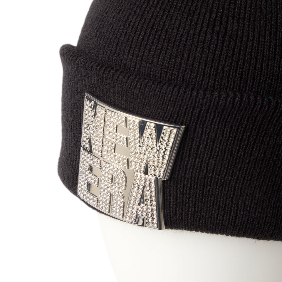 ベーシック カフニット ラインストーン Rhinestone Badge スクエアロゴ ブラック - 14670022-OSFM | NEW ERA ニューエラ公式オンラインストア