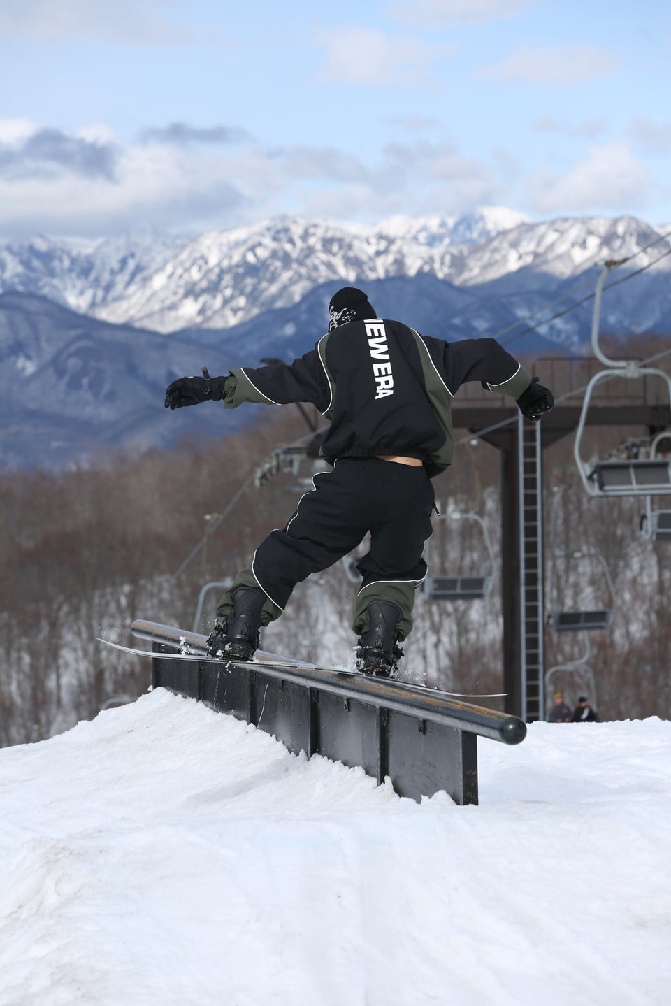 スノートラックジャケット Snowboarding パイピング ブラック/オリーブ