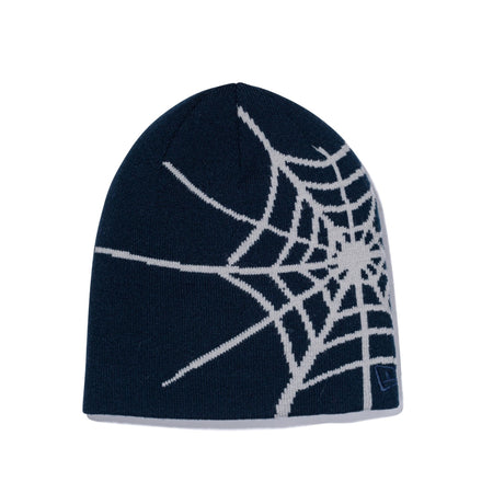 ベーシック ビーニー グラフィック Spiderweb ネイビー/グレー