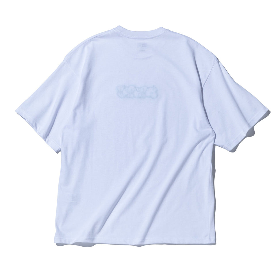半袖 オーバーサイズド コットン Tシャツ バブルロゴ ホワイト