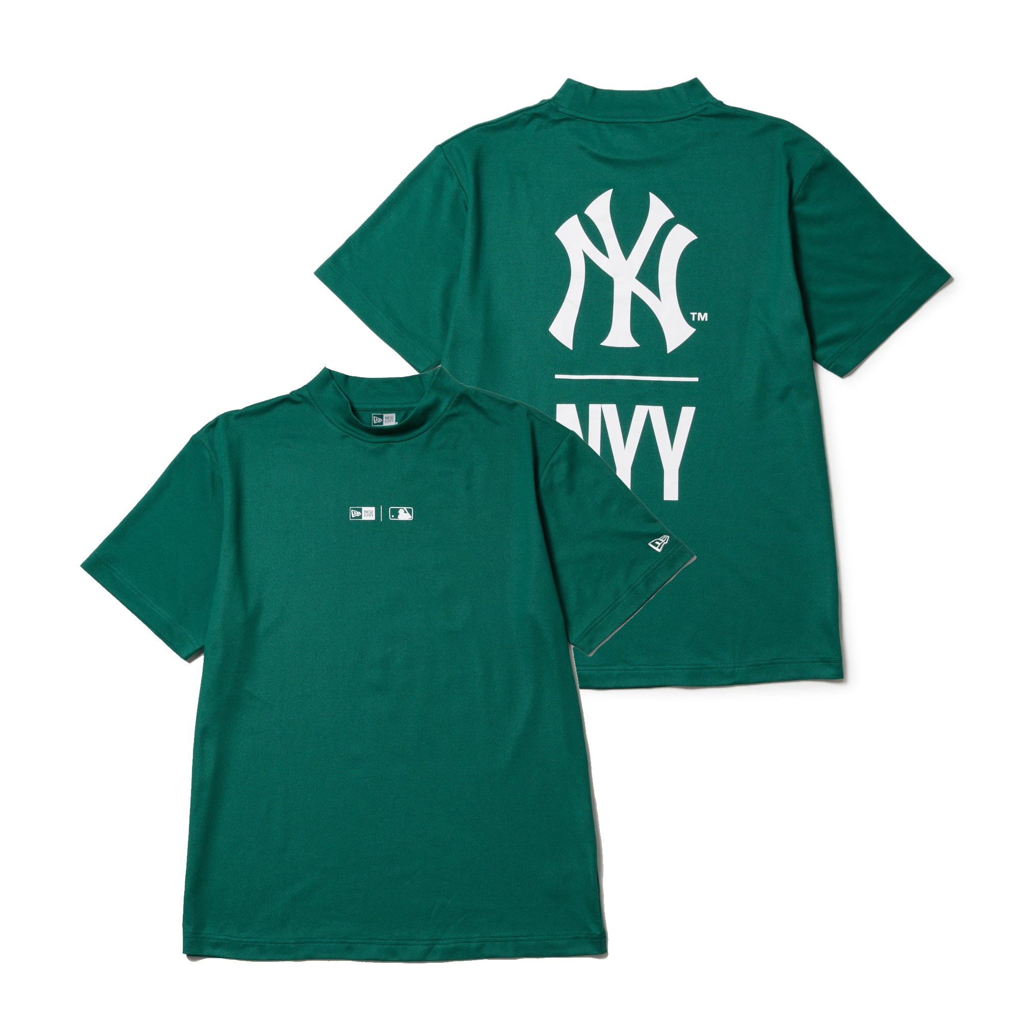 半袖 鹿の子 ミッドネック Tシャツ ニューヨーク・ヤンキース