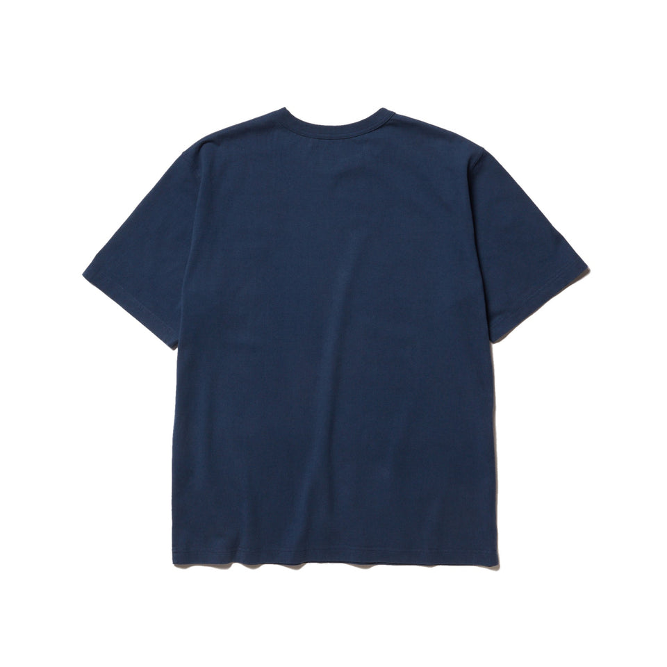 半袖 ウォッシュド コットン Tシャツ ボックスロゴ ライトネイビー