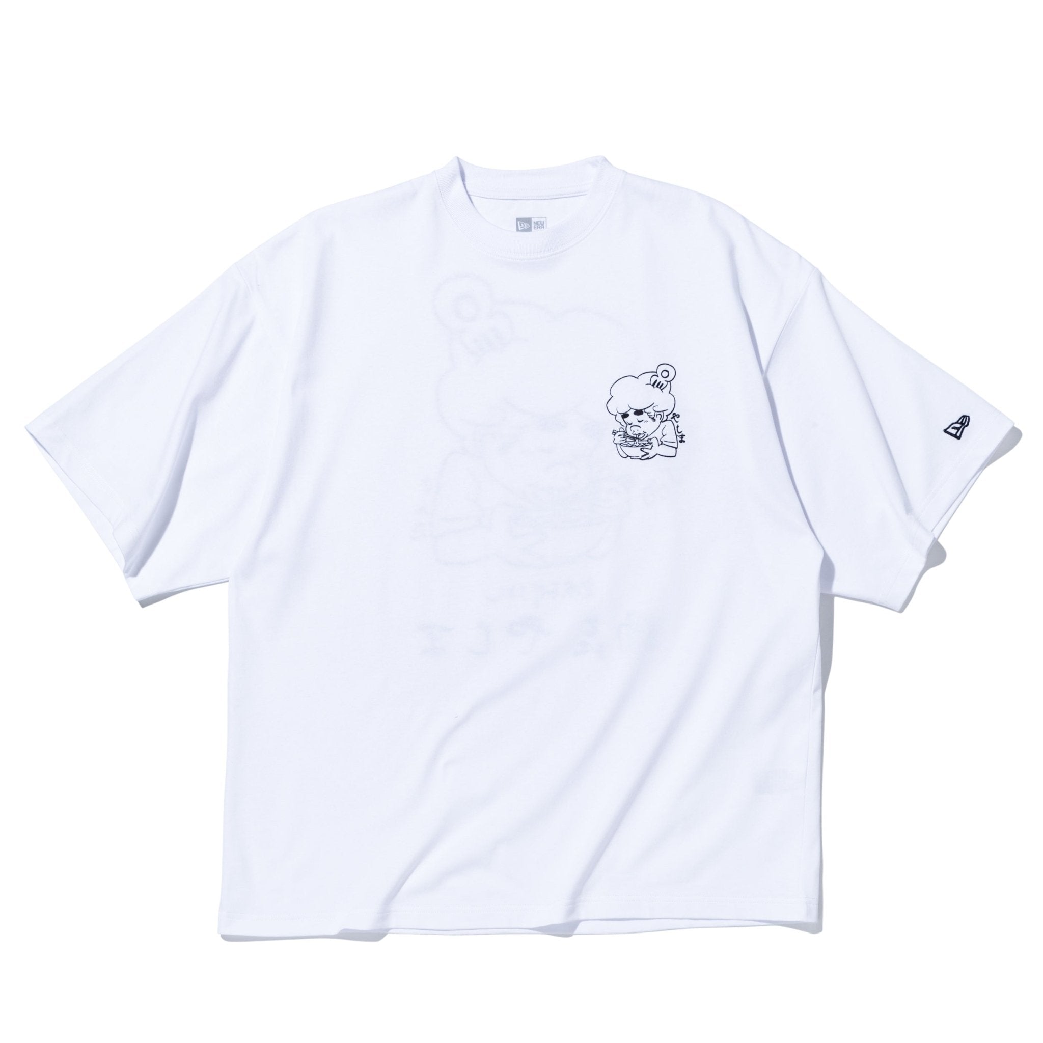 半袖 オーバーサイズド コットン Tシャツ 麺㐂やしま 井上三太 ホワイト 3