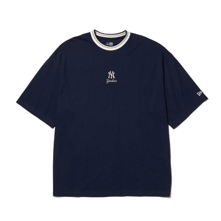 Wake TシャツMサイズネイビー オーガニックコットンTシャツ Laughter is best medicine