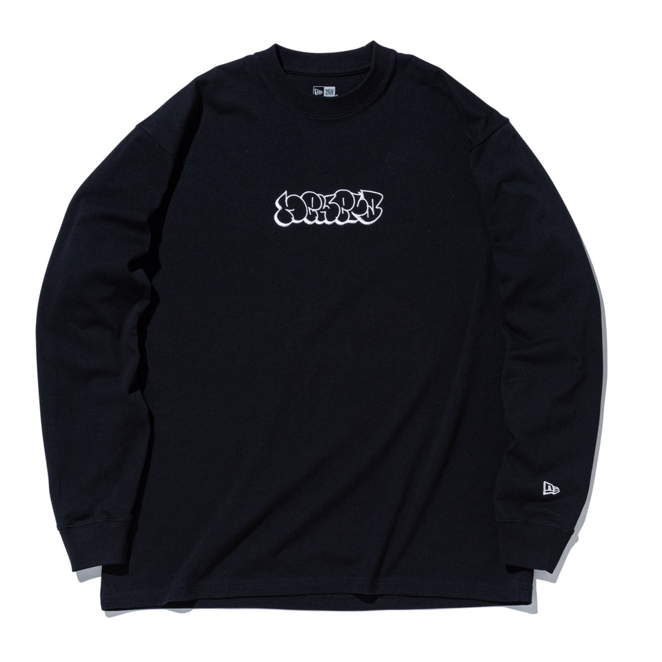 長袖 オーバーサイズド コットン Tシャツ バブルロゴ ブラック - 14457281 - S | NEW ERA ニューエラ公式オンラインストア