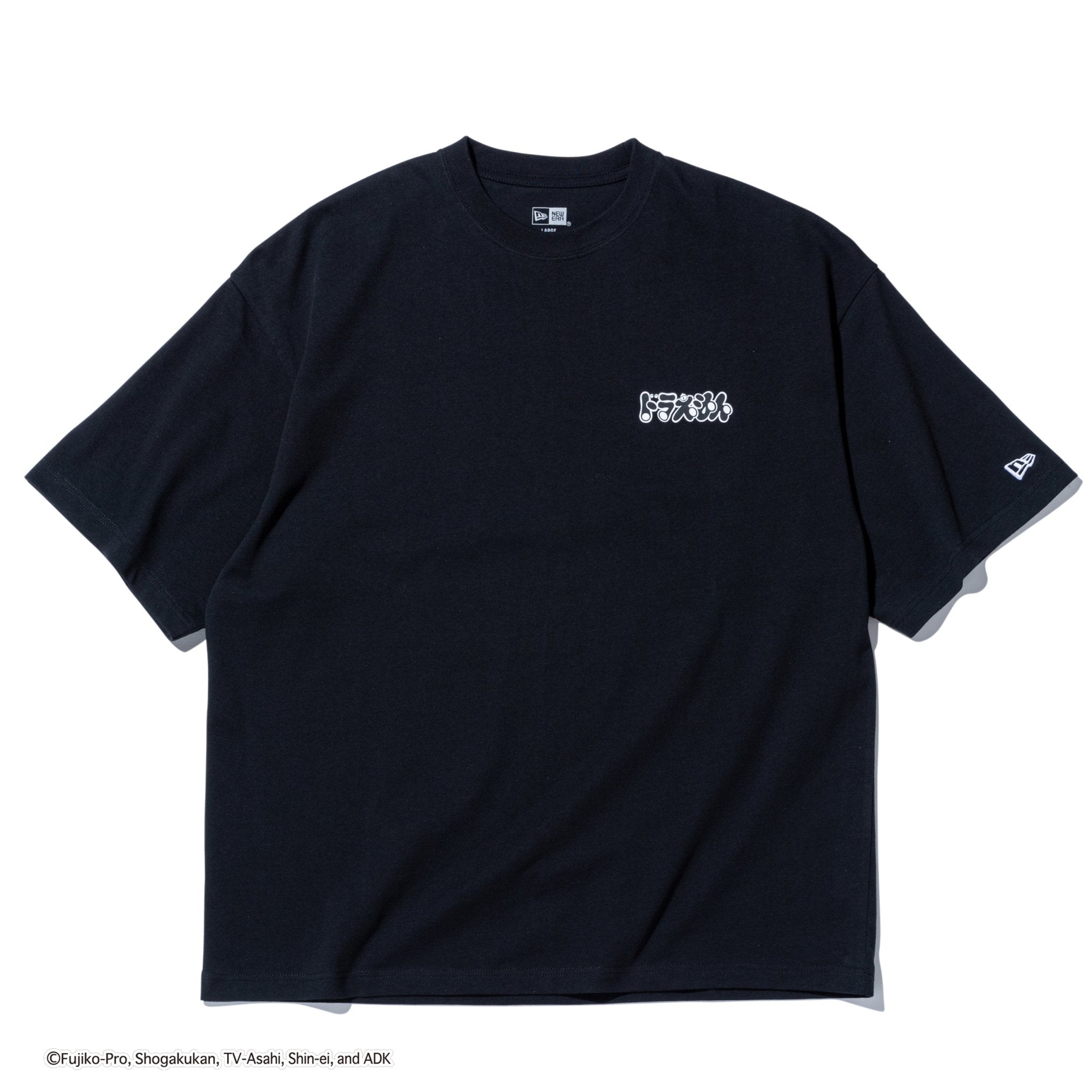 半袖 コットン オーバーサイズド Tシャツ ドラえもん キャップ ブラック 2