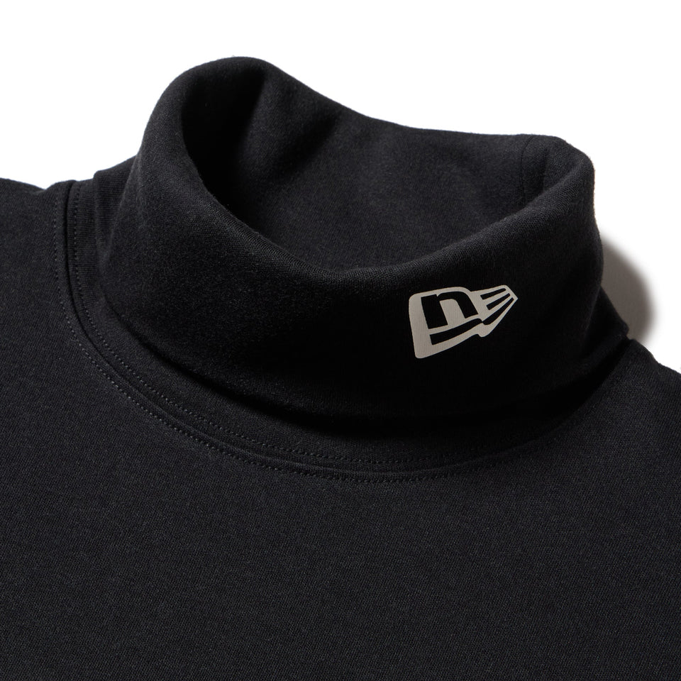 長袖 タートルネック ウォーム Tシャツ ブラック | ゴルフ