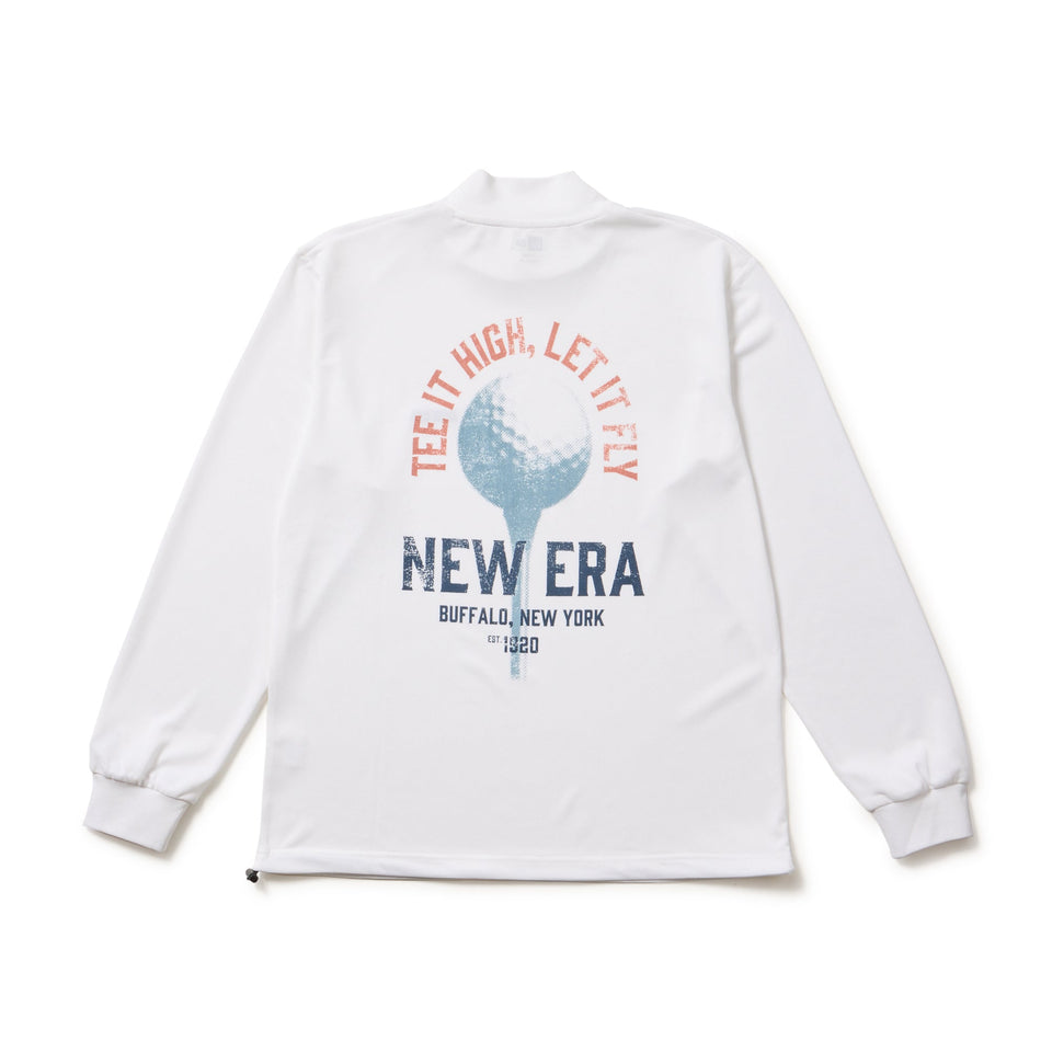 長袖 ハイネック 鹿の子 Tシャツ ゴルフボール オフホワイト | ゴルフ