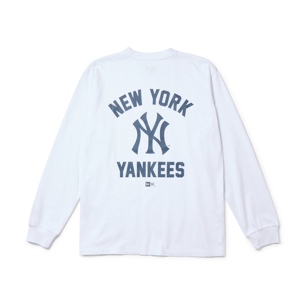 長袖 コットン Tシャツ ニューヨーク・ヤンキース ホワイト レギュラーフィット - 14682708 - S | NEW ERA ニューエラ公式オンラインストア