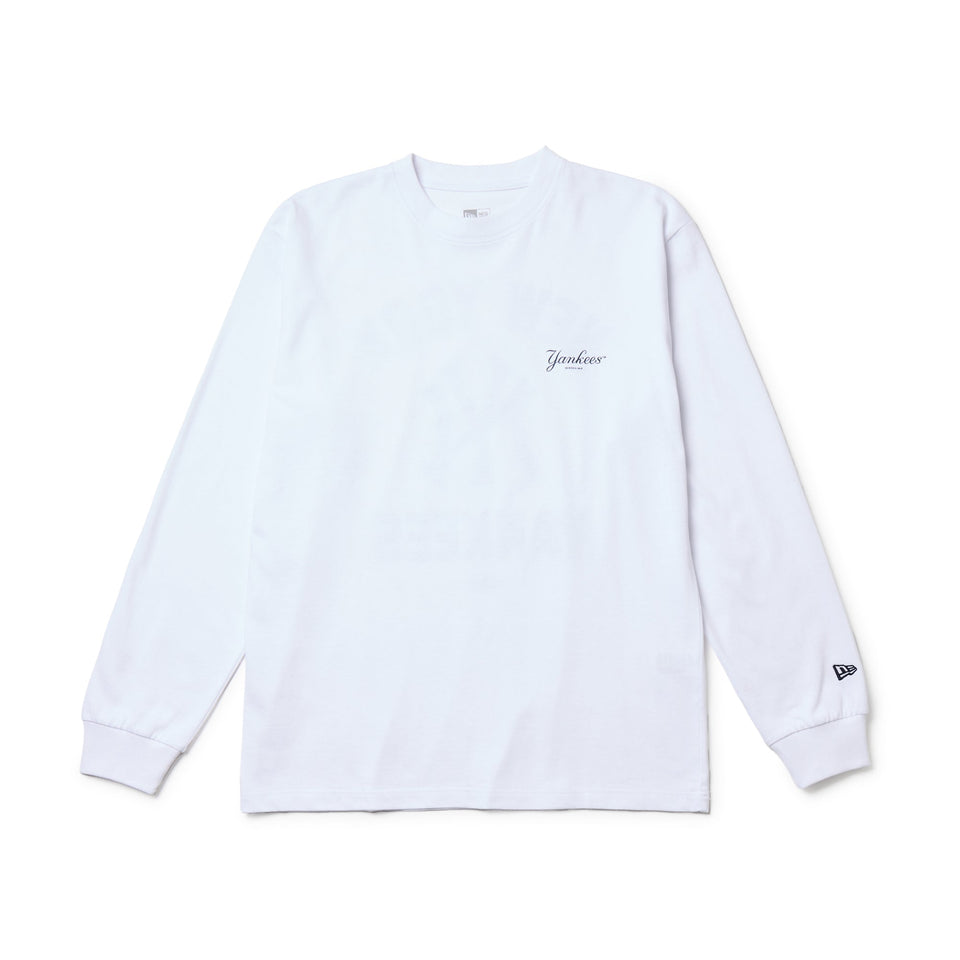 長袖 コットン Tシャツ ニューヨーク・ヤンキース ホワイト レギュラーフィット - 14682708 - S | NEW ERA ニューエラ公式オンラインストア