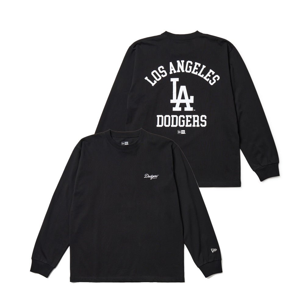 長袖 コットン Tシャツ ロサンゼルス・ドジャース ブラック レギュラー