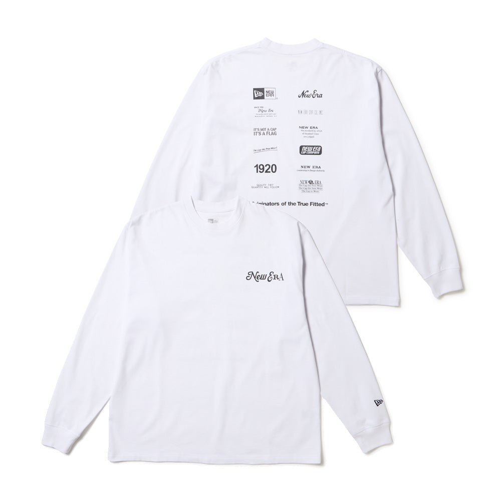 vaquiaux VOYAGE ホワイト長袖Tシャツ L 長袖 オーバーサイズド コットン Tシャツ Archive Mix Logo