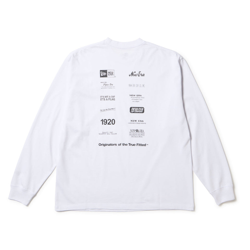 長袖 オーバーサイズド コットン Tシャツ Archive Mix Logo