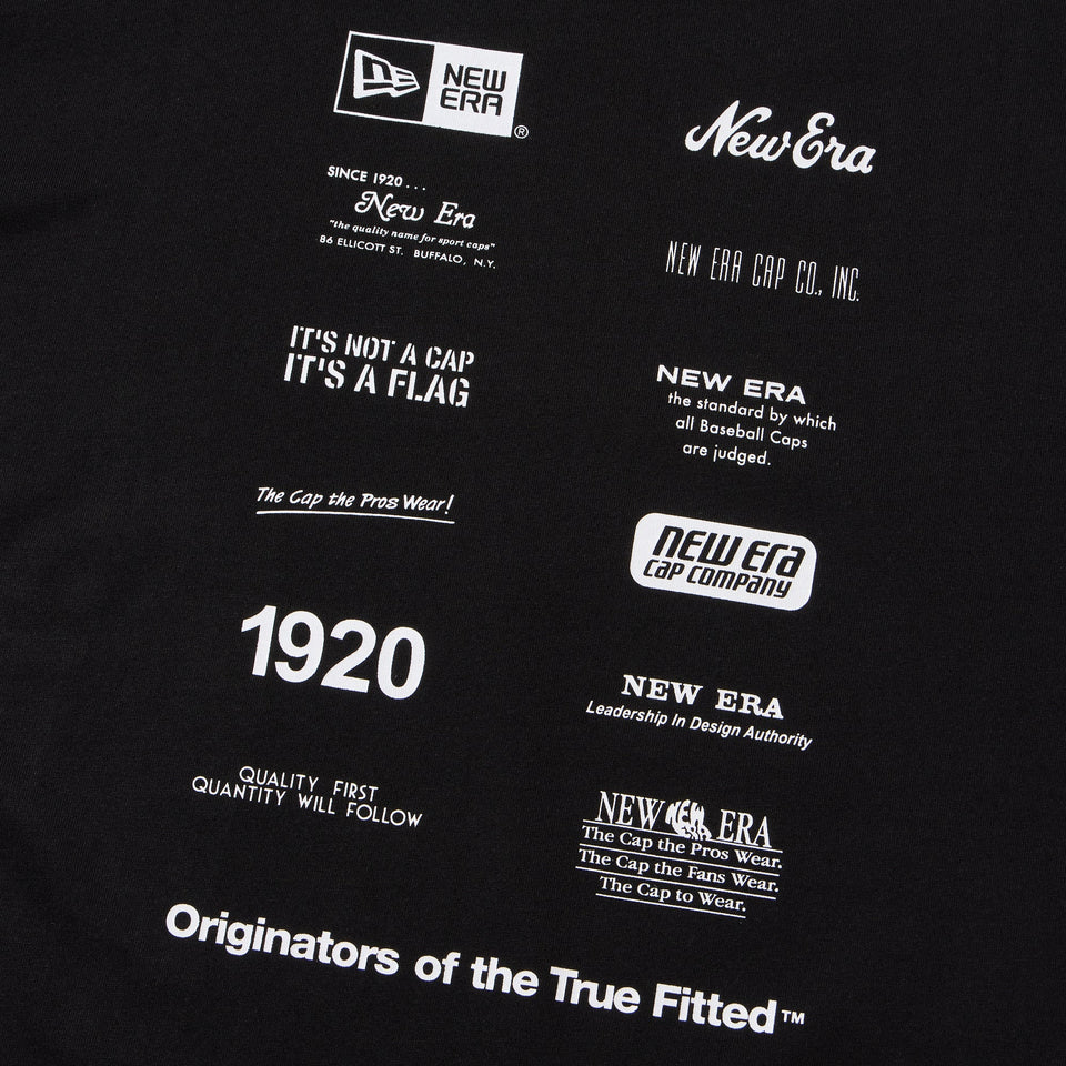 長袖 オーバーサイズド コットン Tシャツ Archive Mix Logo ブラック - 14682701 - S | NEW ERA ニューエラ公式オンラインストア