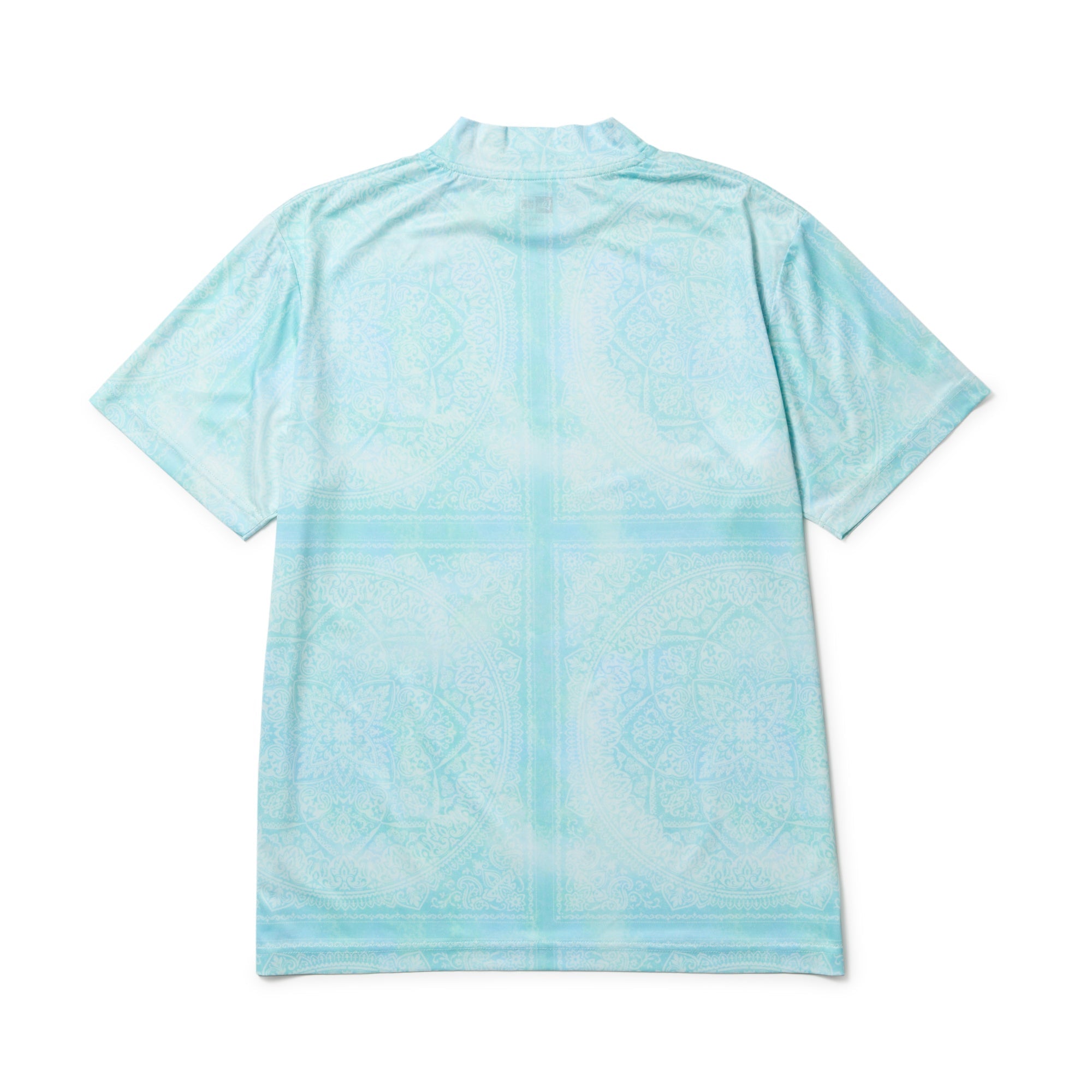 半袖 鹿の子 ミッドネック Tシャツ Bandana All Over ビーチキスブルー | ゴルフ 2