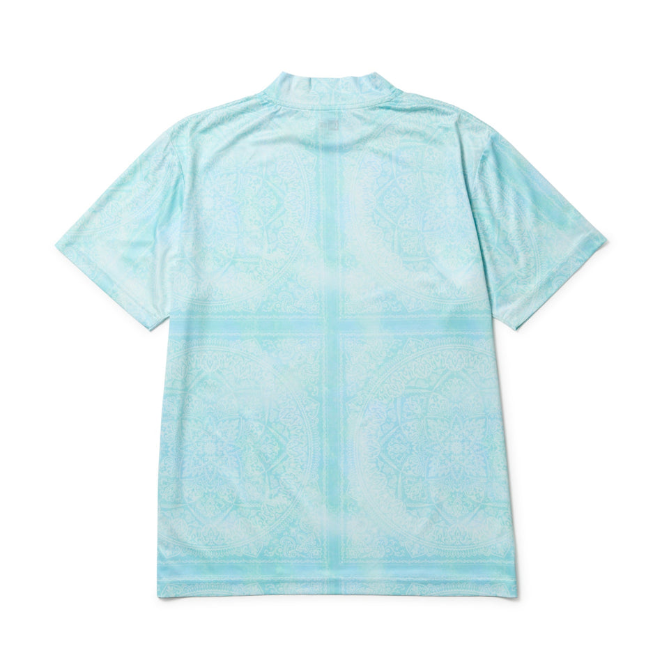 【ゴルフ】半袖 鹿の子 ミッドネック Tシャツ Bandana All Over ビーチキスブルー - 14391504 - S | NEW ERA ニューエラ公式オンラインストア