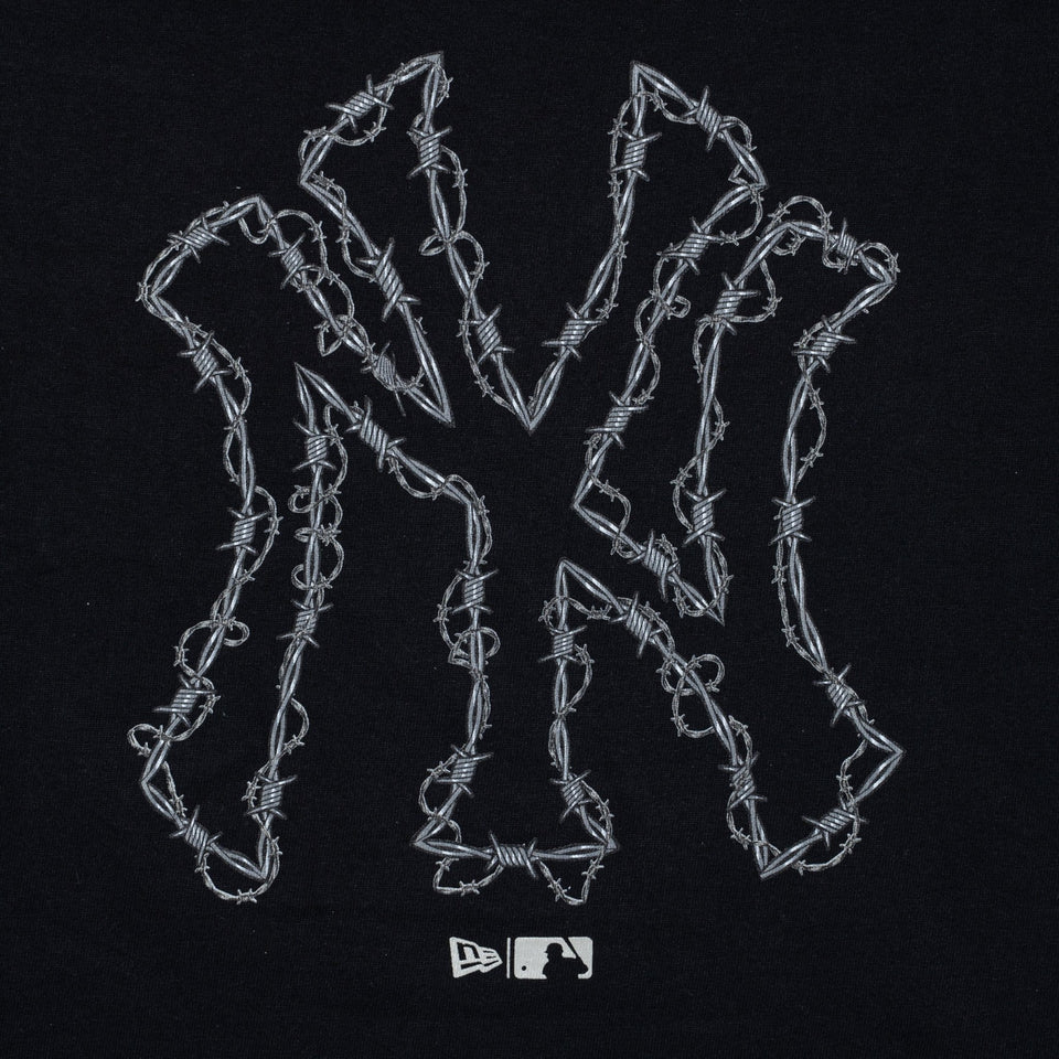 半袖 オーバーサイズド コットン Tシャツ ニューヨーク・ヤンキース barbed wire ブラック - 14875700 - S | NEW ERA ニューエラ公式オンラインストア