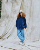 長袖 オーバーサイズド ワッフル Tシャツ BLACK LABEL FW24 ネイビー - 14410773 - S | NEW ERA ニューエラ公式オンラインストア