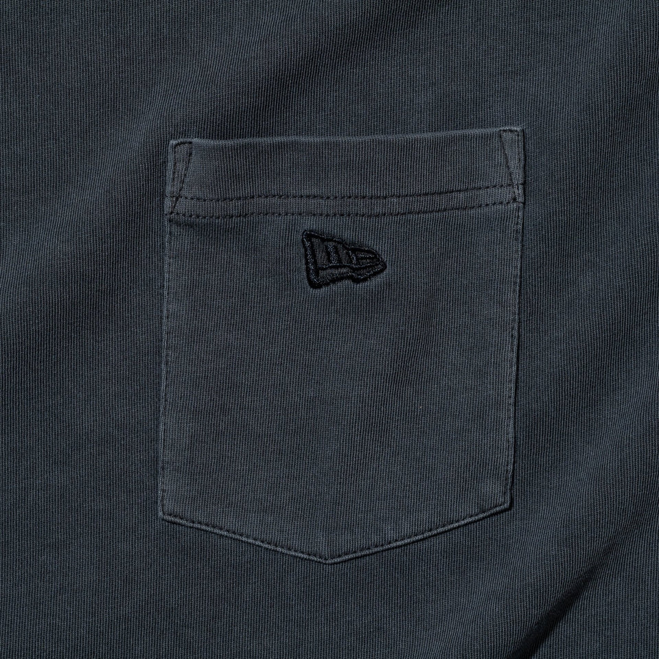 長袖 オーバーサイズド ガーメントダイ コットンポケット Tシャツ BLACK LABEL FW24 ブラック - 14410779 - S | NEW ERA ニューエラ公式オンラインストア