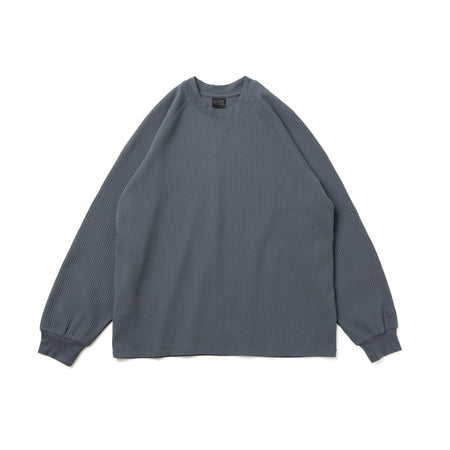 長袖 ソフトワッフル Tシャツ BLACK LABEL FW25 チャコール