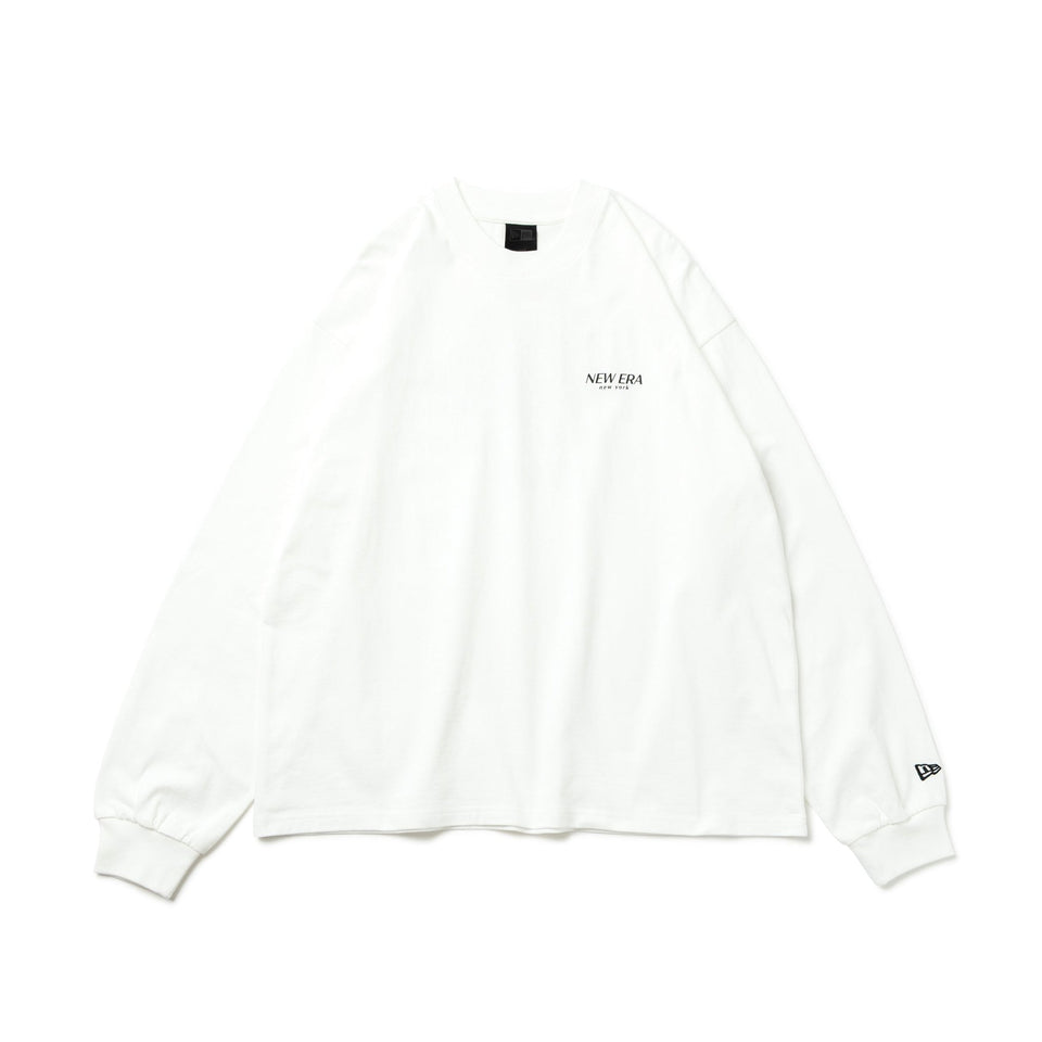 BLACK LABEL ホワイト長袖Tシャツ 長袖 オーバーサイズド コットン Tシャツ BLACK LABEL FW25