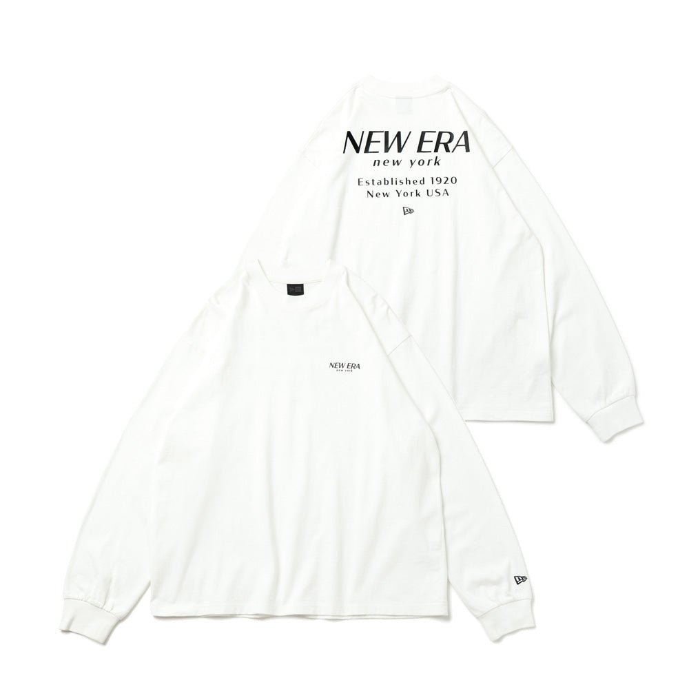 長袖 コットン Tシャツ BLACK LABEL FW25 Hotel Logo ホワイト