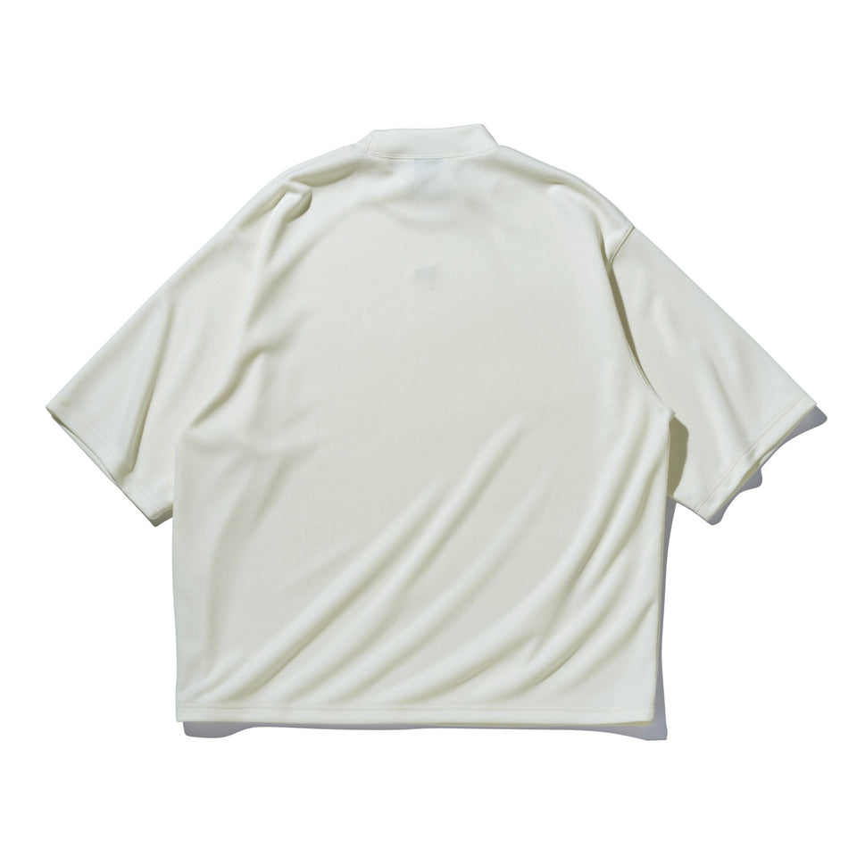 半袖 オーバーサイズド スムースジャージー モックネック T