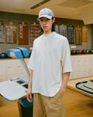 半袖 オーバーサイズド スムースジャージー モックネック Tシャツ BLACK LABEL SS25 クロームホワイト - 14666356 - S | NEW ERA ニューエラ公式オンラインストア