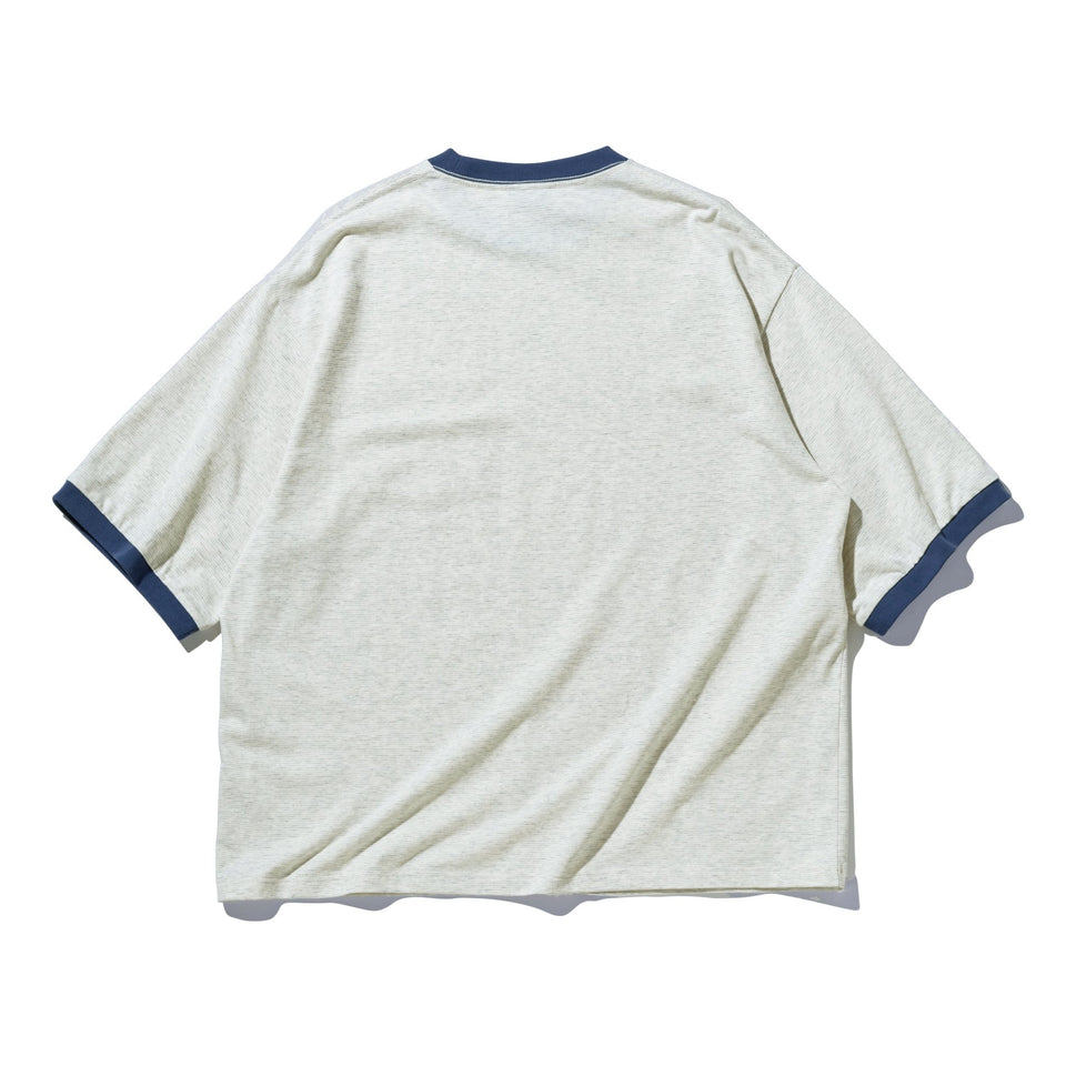 半袖 オーバーサイズド ボーダー リンガー Tシャツ BLACK LABEL SS25 オフホワイト - 14666361 - S | NEW ERA ニューエラ公式オンラインストア