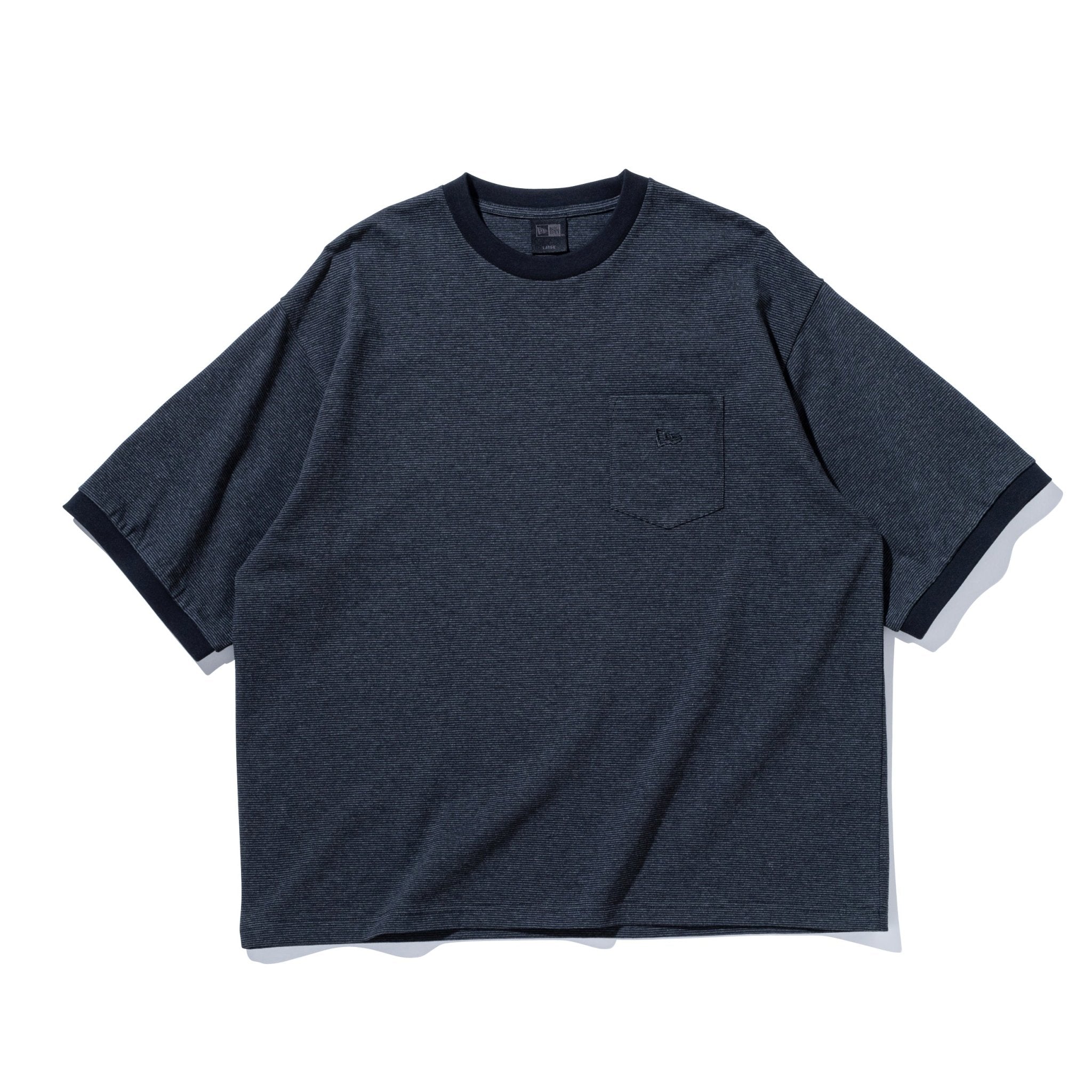 半袖 オーバーサイズド ボーダー リンガー Tシャツ BLACK LABEL