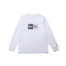 長袖 コットン Tシャツ Box Logo ボックスロゴ パターン ホワイト レギュラーフィット - 14324722 - S | NEW ERA ニューエラ公式オンラインストア