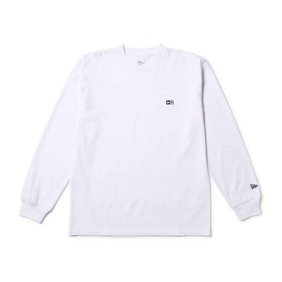 長袖 コットン Tシャツ Box Logo ボックスロゴ ホワイト
