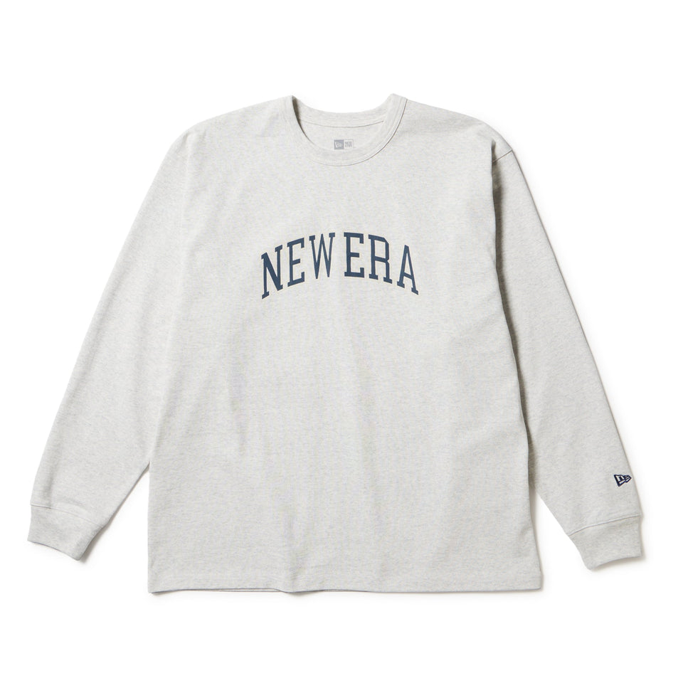 FOURTEEN x New Era ホワイト Tシャツ&パーカー 新品 M 長袖 オーバーサイズド ヘビーウェイト コットン Tシャツ College Logo