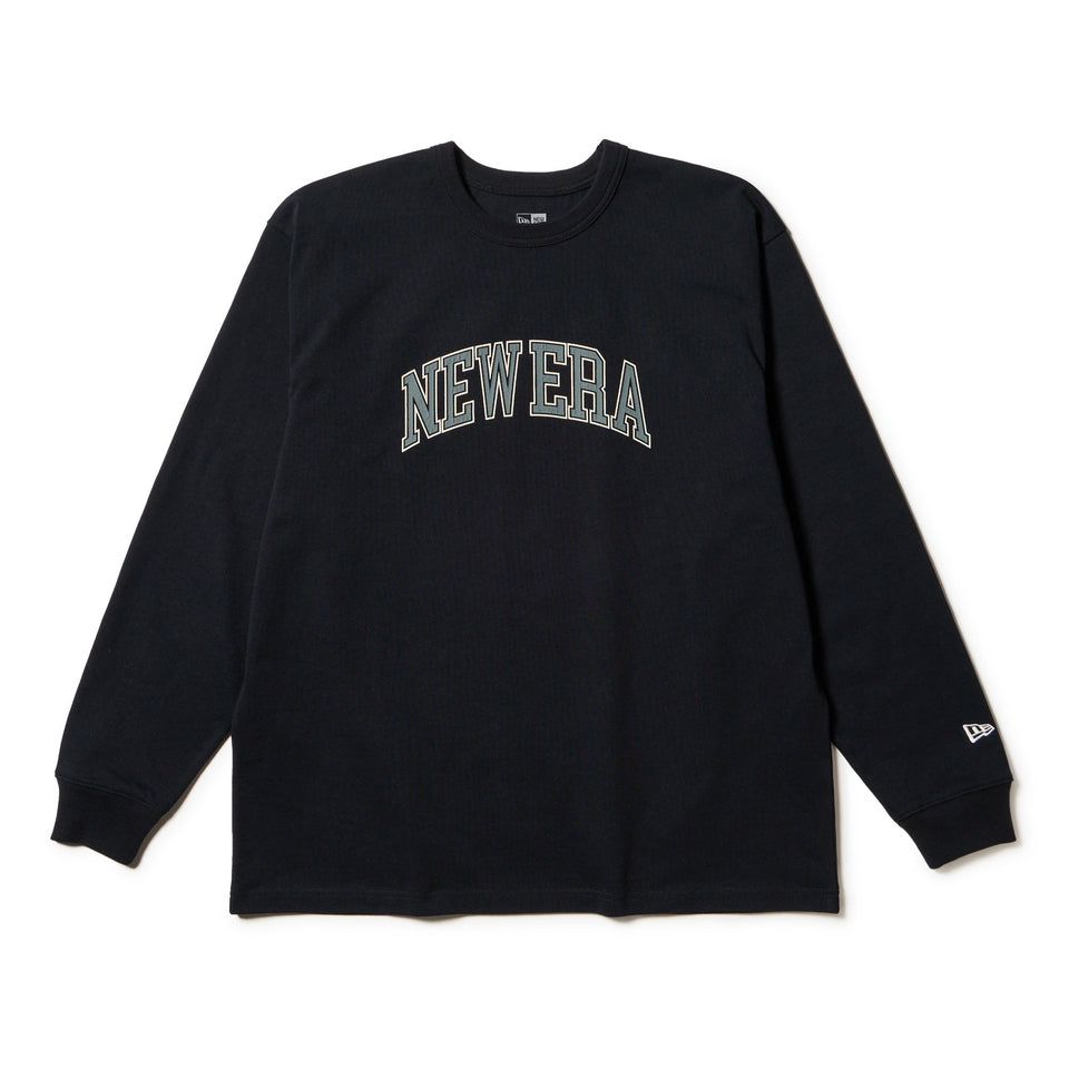 長袖 オーバーサイズド ヘビーウェイト コットン Tシャツ College Logo ブラック - 14682688 - S | NEW ERA ニューエラ公式オンラインストア