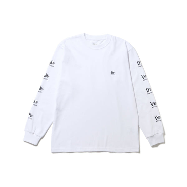 長袖 パフォーマンス Tシャツ Flag and Wordmark ホワイト